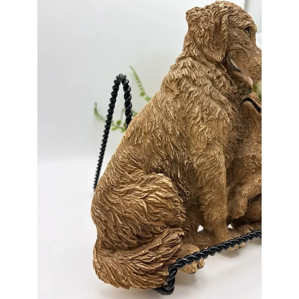 Golden Retriever And Puppy. Plaque By Fig Graphics 1991.